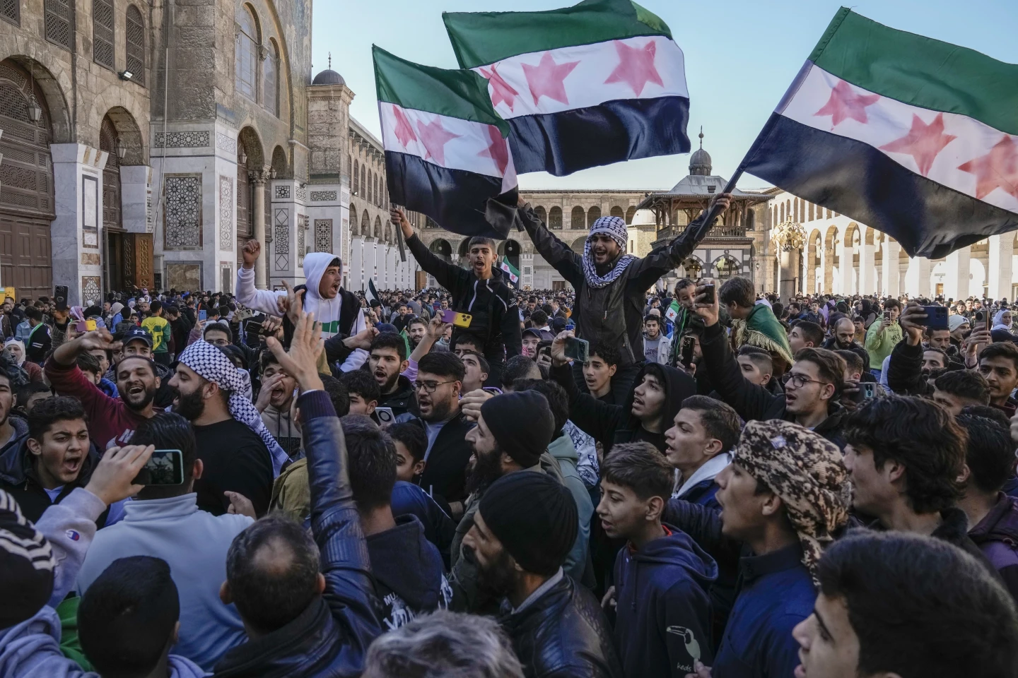 End of Assad Rule Syria Celebrated at First Friday Prayers