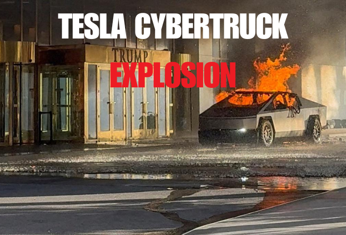 Tesla Cybertruck Explosion Outside Trump Hotel